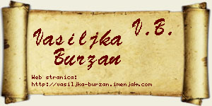 Vasiljka Burzan vizit kartica